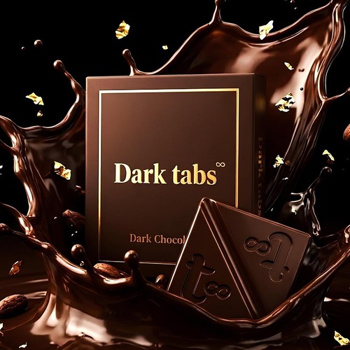 Premium dark chocolate square - dark,